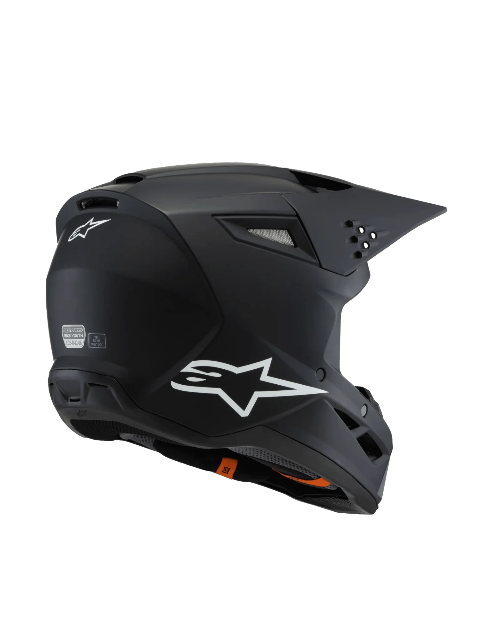 ALPINESTARS SM3 Youth Solid Helmet (Black Matte) - Image 3
