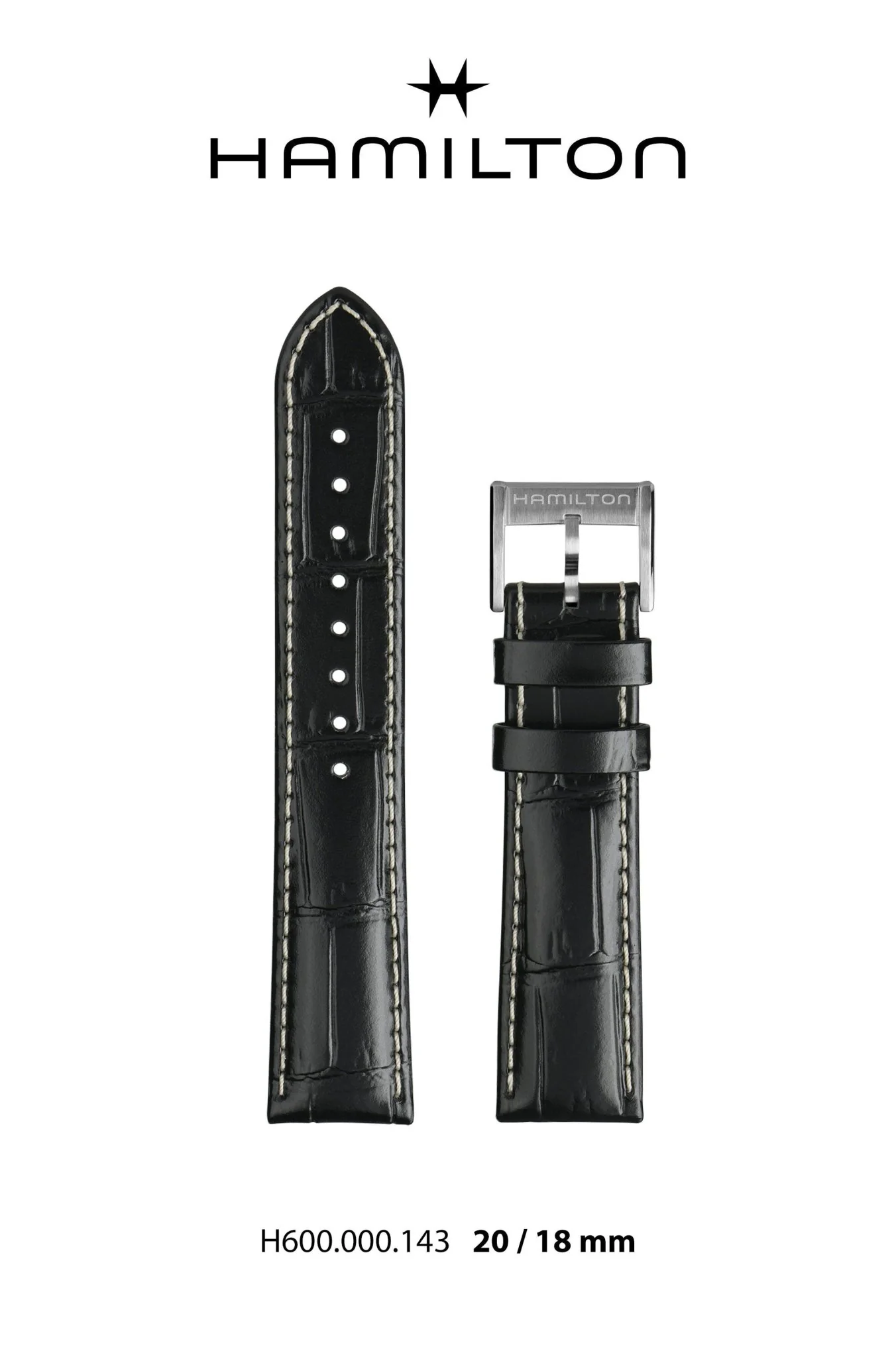 Hamilton Khaki Field Black Strap 20 mm