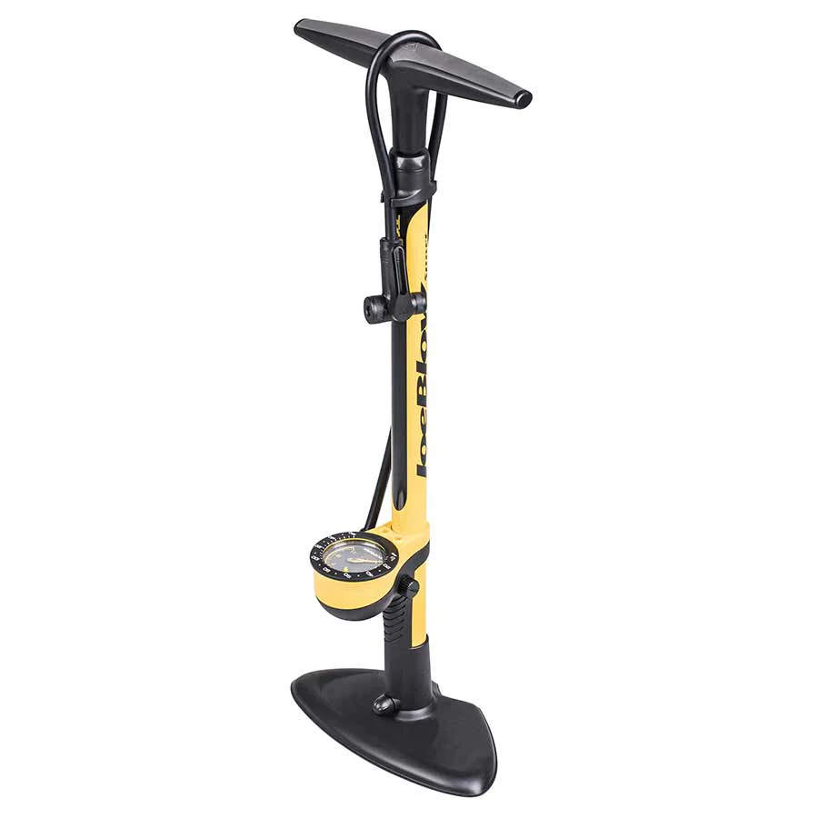 Topeak, Joe Blow Sport III, Floor Pump, TwinHead DX, 160psi, Graduated, Yellow